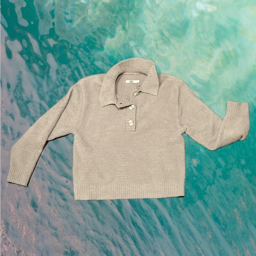 UGG Sweater Cozy-knit Large Pullover Polo